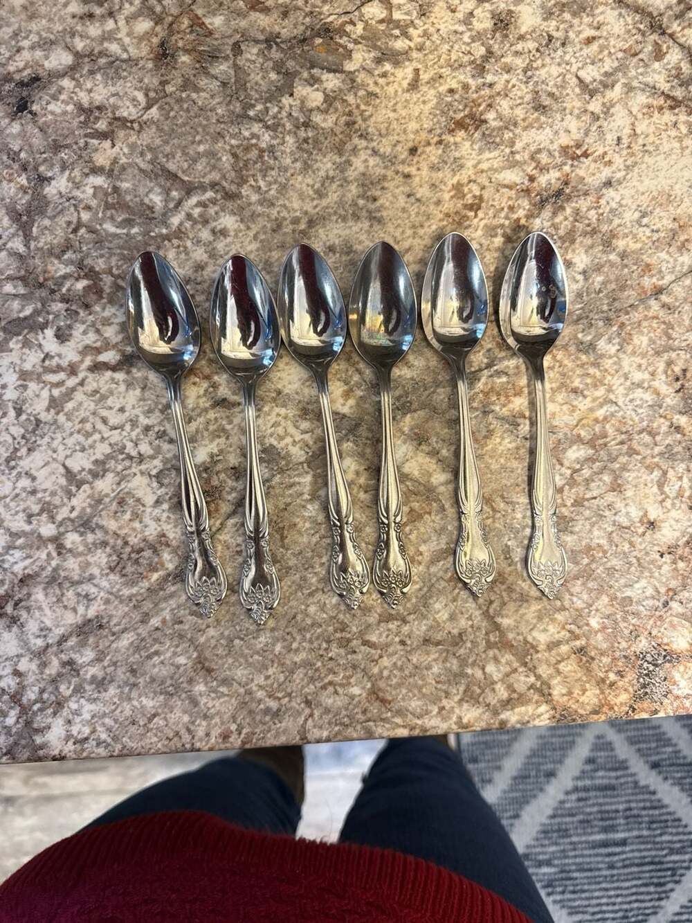 F.B. Rogers French Rose Silverplate Teaspoons - Set of 6